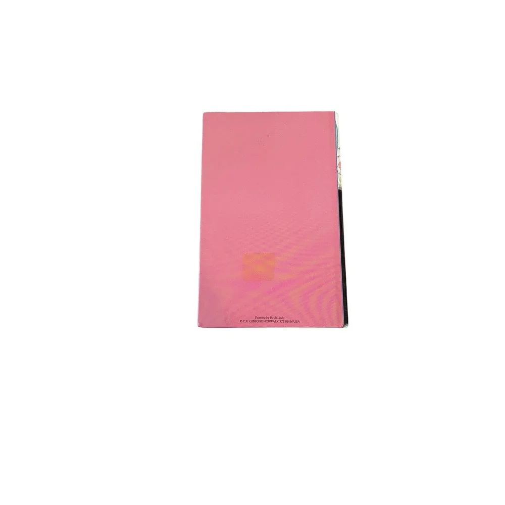 Vintage C.R. Gibson Heidi Lindy Cat Journal Lined Hardcover Pink Floral Tuxedo